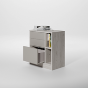 Cajonera Altair a medida Roble nieve y Cashmere