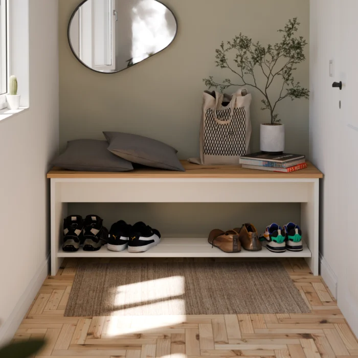 Banco con balda Génova a medida